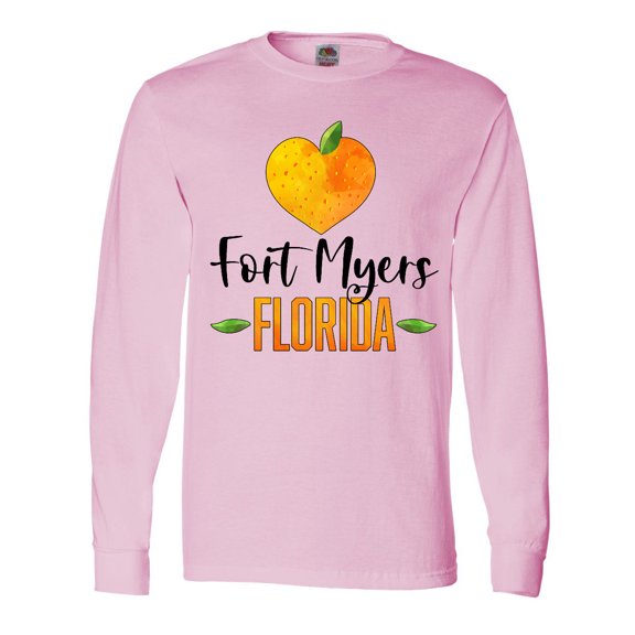 Inktastic Fort Myers Florida Orange in Heart Long Sleeve T-Shirt