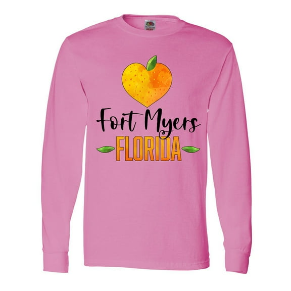 Inktastic Fort Myers Florida Orange in Heart Long Sleeve T-Shirt