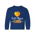 thumbnail image 1 of Inktastic Fort Myers Florida Orange in Heart Long Sleeve Youth T-Shirt, 1 of 5