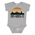 thumbnail image 1 of Inktastic Fort Worth Texas Skyline Retro Boys or Girls Baby Bodysuit, 1 of 5
