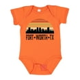 thumbnail image 1 of Inktastic Fort Worth Texas Skyline Retro Boys or Girls Baby Bodysuit, 1 of 5