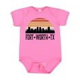 thumbnail image 1 of Inktastic Fort Worth Texas Skyline Retro Boys or Girls Baby Bodysuit, 1 of 5