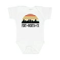 thumbnail image 1 of Inktastic Fort Worth Texas Skyline Retro Boys or Girls Baby Bodysuit, 1 of 5