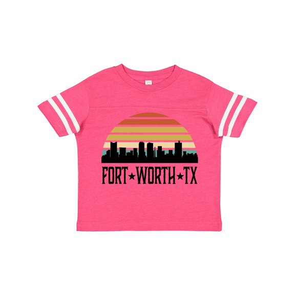 Inktastic Fort Worth Texas Skyline Retro Boys or Girls Toddler T-Shirt