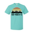thumbnail image 1 of Inktastic Fort Worth Texas Skyline Retro T-Shirt, 1 of 5