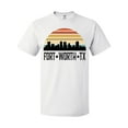 thumbnail image 1 of Inktastic Fort Worth Texas Skyline Retro T-Shirt, 1 of 5