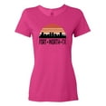 thumbnail image 1 of Inktastic Fort Worth Texas Skyline Retro Women's T-Shirt, 1 of 5