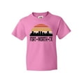 thumbnail image 1 of Inktastic Fort Worth Texas Skyline Retro Youth T-Shirt, 1 of 5