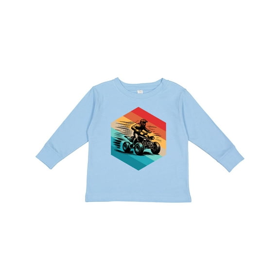 Inktastic Four Wheeling Atv off Roading Retro Boys Long Sleeve Toddler T-Shirt