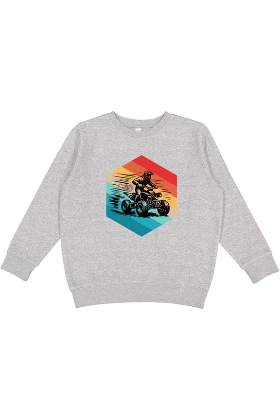 Four Wheeling Atv off Roading Retro Youth Sweatshirt
