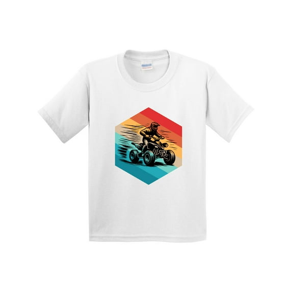 Inktastic Four Wheeling Atv off Roading Retro Youth T-Shirt