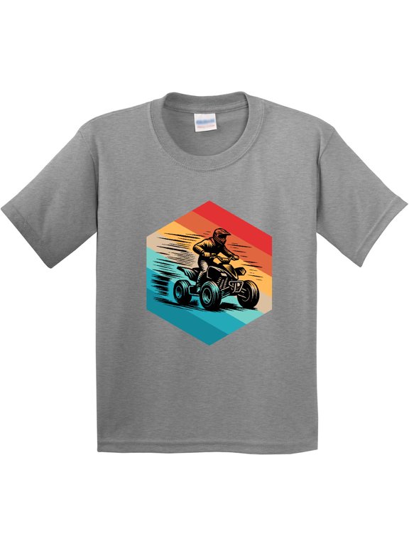 Four Wheeling Atv off Roading Retro Youth T-Shirt