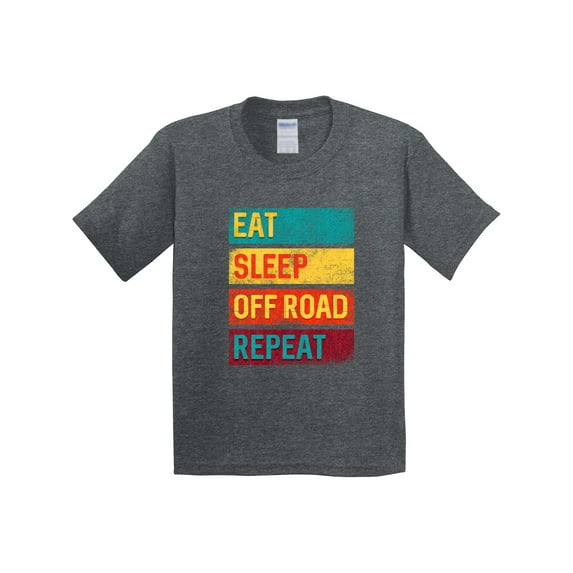 Inktastic Four Wheeling Eat Sleep off Road Repeat Youth T-Shirt