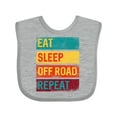 thumbnail image 1 of Inktastic Four Wheeling Eat Sleep off Road Repeat Boys or Girls Baby Bib, 1 of 4