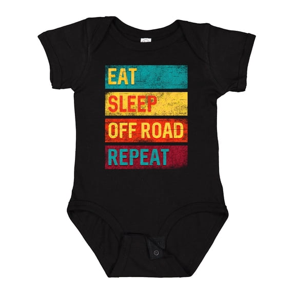 Inktastic Four Wheeling Eat Sleep off Road Repeat Boys or Girls Baby Bodysuit