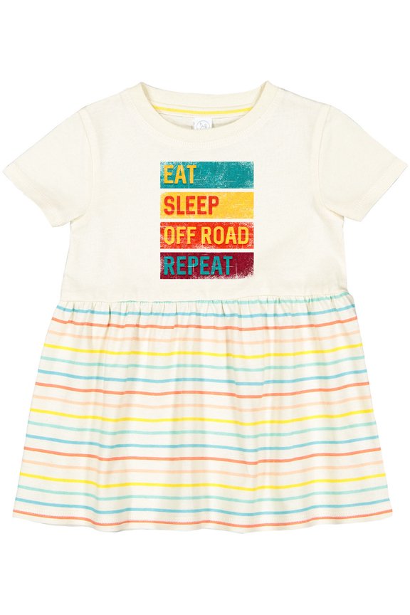 Four Wheeling Eat Sleep off Road Repeat Girls Baby Dress