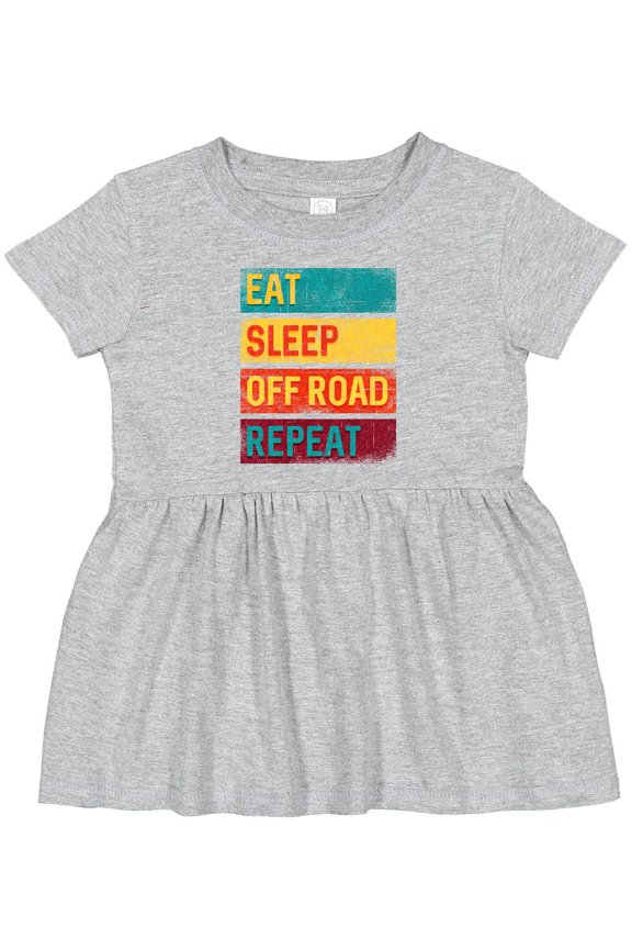 Four Wheeling Eat Sleep off Road Repeat Girls Baby Dress