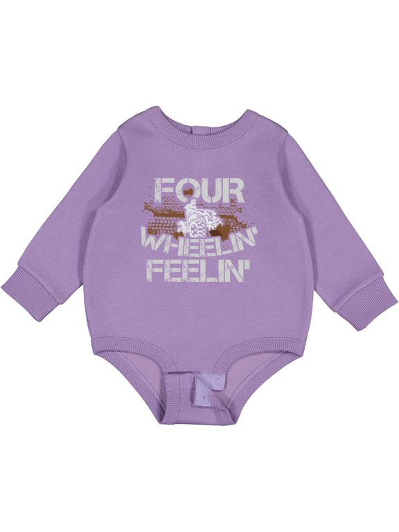 Four Wheeling Mudding Activity Baby Fleece Bodysuit