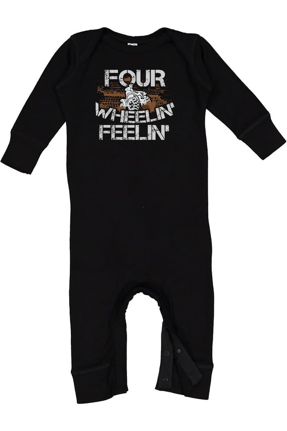 Four Wheeling Mudding Activity Baby Romper Coveralls
