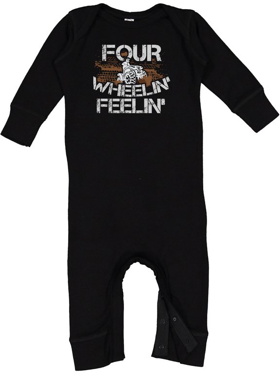 Four Wheeling Mudding Activity Baby Romper Coveralls