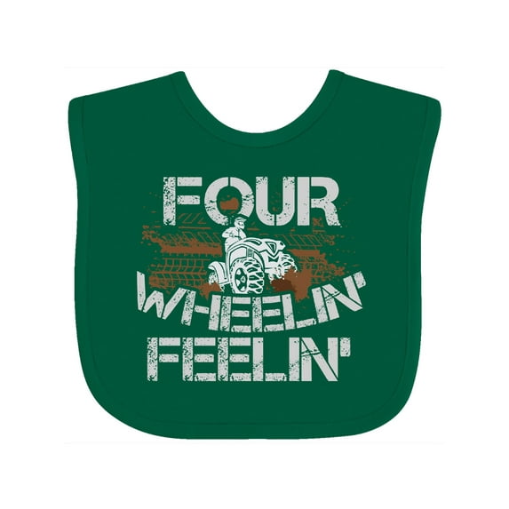 Inktastic Four Wheeling Mudding Activity Boys or Girls Baby Bib