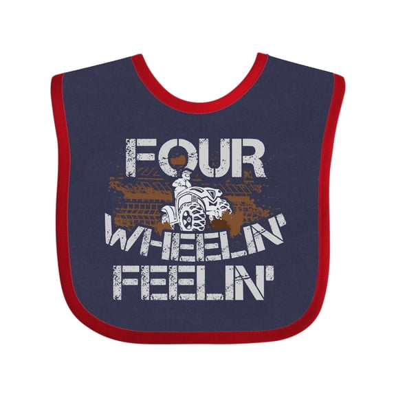 Inktastic Four Wheeling Mudding Activity Boys or Girls Baby Bib