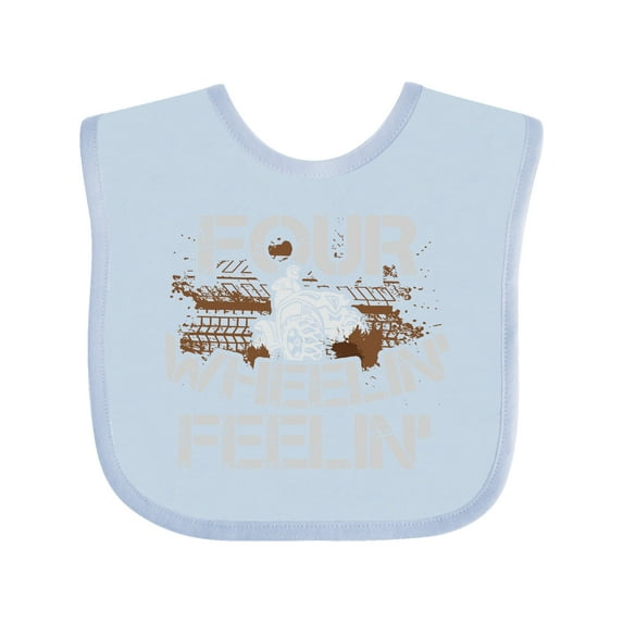 Inktastic Four Wheeling Mudding Activity Boys or Girls Baby Bib