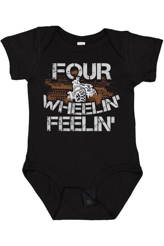 Four Wheeling Mudding Activity Boys or Girls Baby Bodysuit