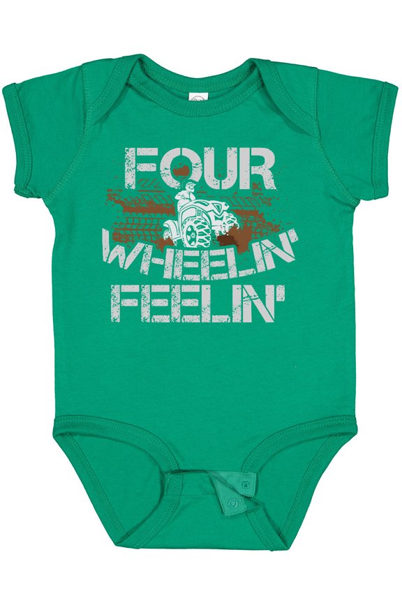 Four Wheeling Mudding Activity Boys or Girls Baby Bodysuit