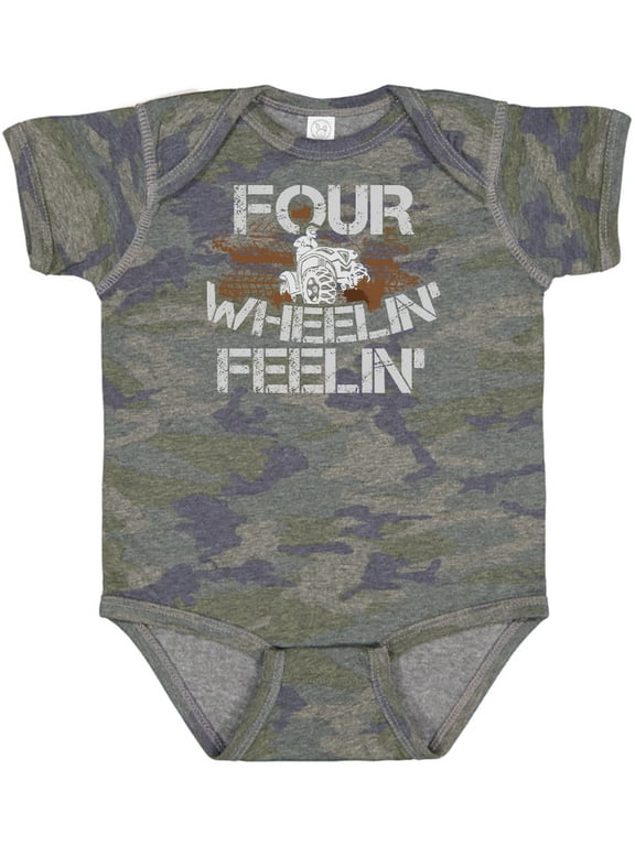Four Wheeling Mudding Activity Boys or Girls Baby Bodysuit
