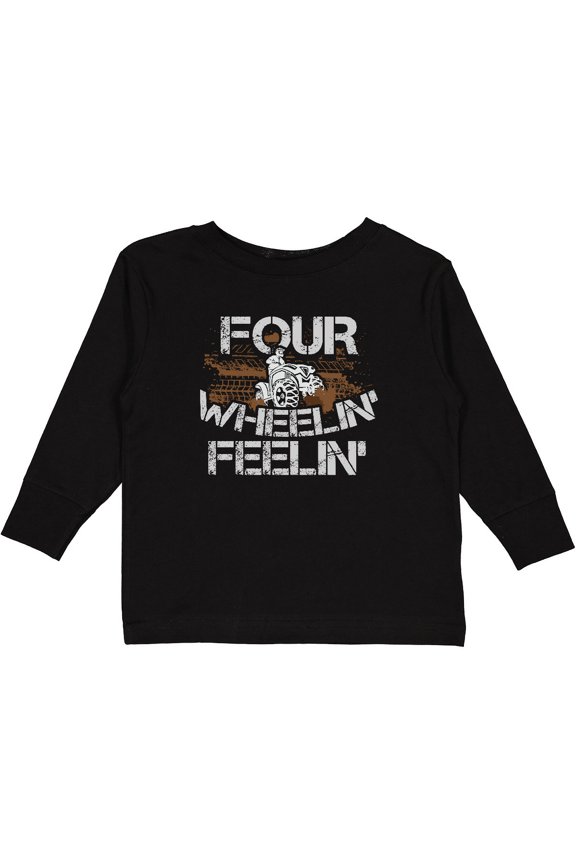 Four Wheeling Mudding Activity Boys or Girls Long Sleeve Toddler T-Shirt