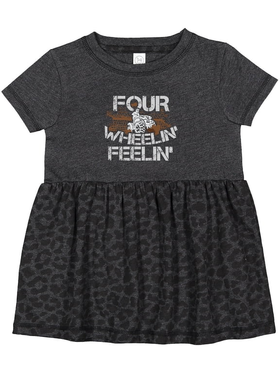 Four Wheeling Mudding Activity Girls Baby Dress