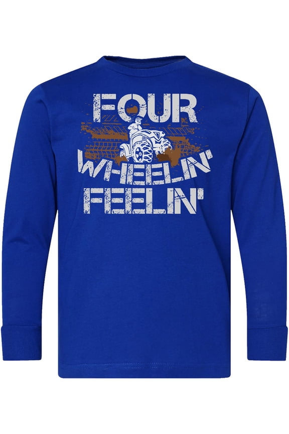 Four Wheeling Mudding Activity Long Sleeve Youth T-Shirt