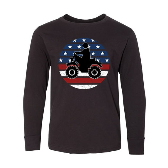 Inktastic Four Wheeling Mudding off Roading Long Sleeve Youth T-Shirt