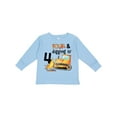 thumbnail image 1 of Inktastic Four and Digging It Bulldozer 4th Birthday Boys or Girls Long Sleeve Toddler T-Shirt, 1 of 5