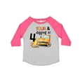 thumbnail image 1 of Inktastic Four and Digging It Bulldozer 4th Birthday Boys or Girls Toddler T-Shirt, 1 of 5