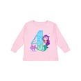 thumbnail image 1 of Inktastic Fourth Birthday Mermaid Girls Long Sleeve Toddler T-Shirt, 1 of 5
