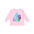 thumbnail image 1 of Inktastic Fourth Birthday Mermaid Girls Long Sleeve Toddler T-Shirt, 1 of 5