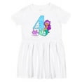 thumbnail image 1 of Inktastic Fourth Birthday Mermaid Girls Toddler Dress, 1 of 5