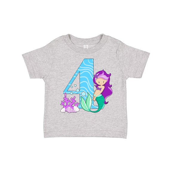 Inktastic Fourth Birthday Mermaid Girls Toddler T-Shirt