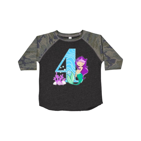 Inktastic Fourth Birthday Mermaid Girls Toddler T-Shirt