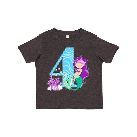 Inktastic Fourth Birthday Mermaid Girls Toddler T-Shirt