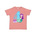 thumbnail image 1 of Inktastic Fourth Birthday Mermaid Girls Toddler T-Shirt, 1 of 5