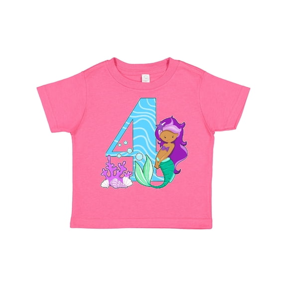 Inktastic Fourth Birthday Mermaid Girls Toddler T-Shirt