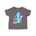 thumbnail image 1 of Inktastic Fourth Birthday Mermaid Girls Toddler T-Shirt, 1 of 5