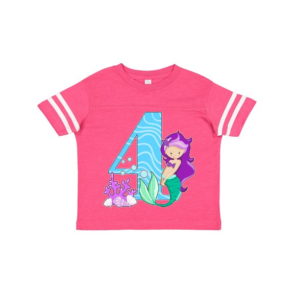 Inktastic Fourth Birthday Mermaid Girls Toddler T-Shirt