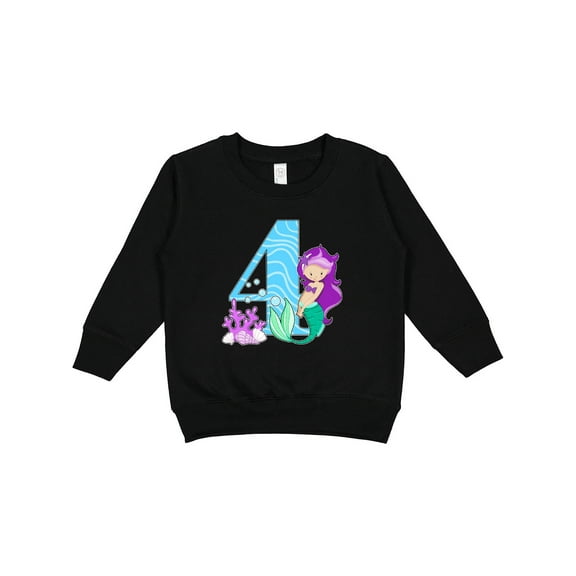 Inktastic Fourth Birthday Mermaid Toddler Sweatshirt