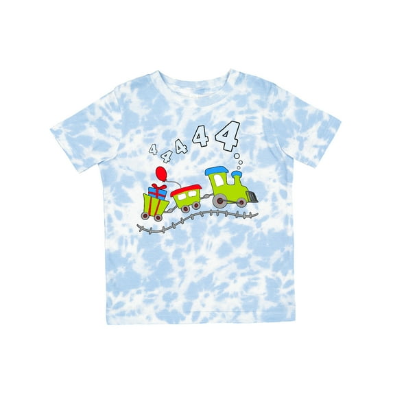 Inktastic Fourth Birthday Party Train Boys or Girls Toddler T-Shirt
