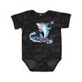 thumbnail image 1 of Inktastic Fourth of July Shark Surfing Boys or Girls Baby Bodysuit, 1 of 5