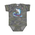 thumbnail image 1 of Inktastic Fourth of July Shark Surfing Boys or Girls Baby Bodysuit, 1 of 5